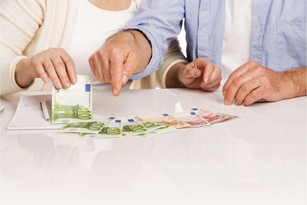 Man and Women counting money