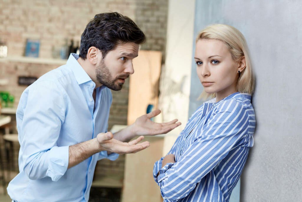 Man and woman, in a bad mood