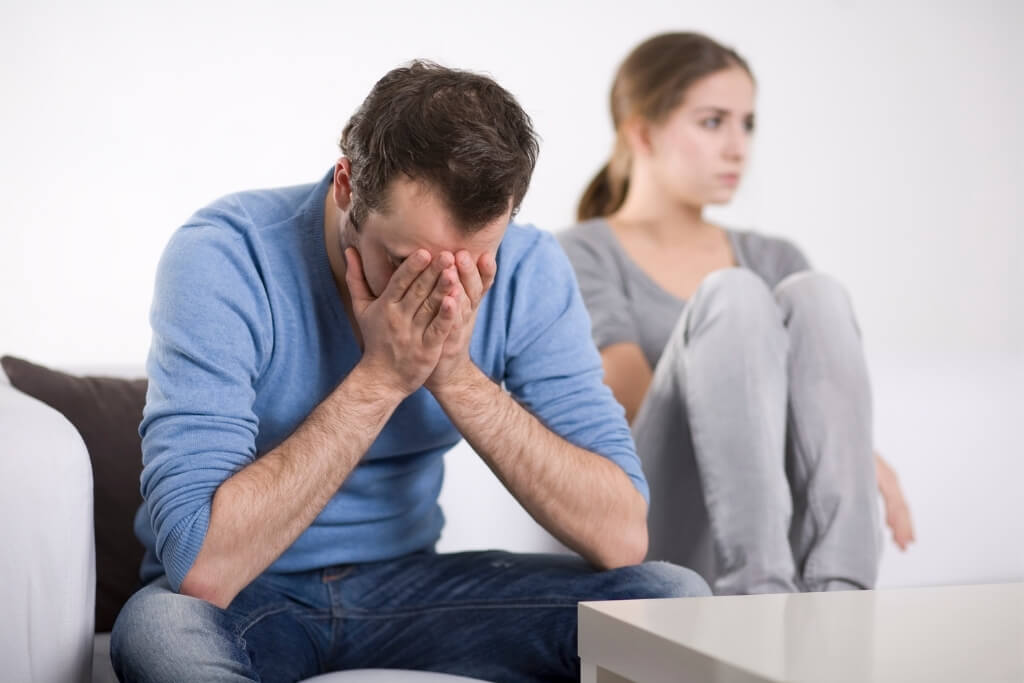 Husband and wife in breakup