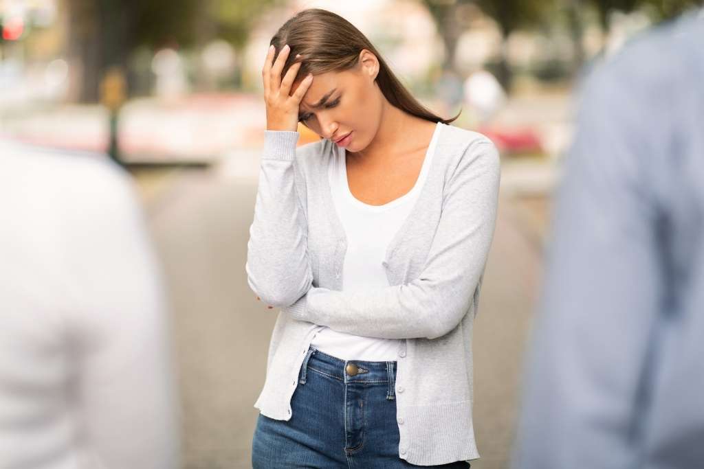 Woman talking with ex-boyfriend to come back