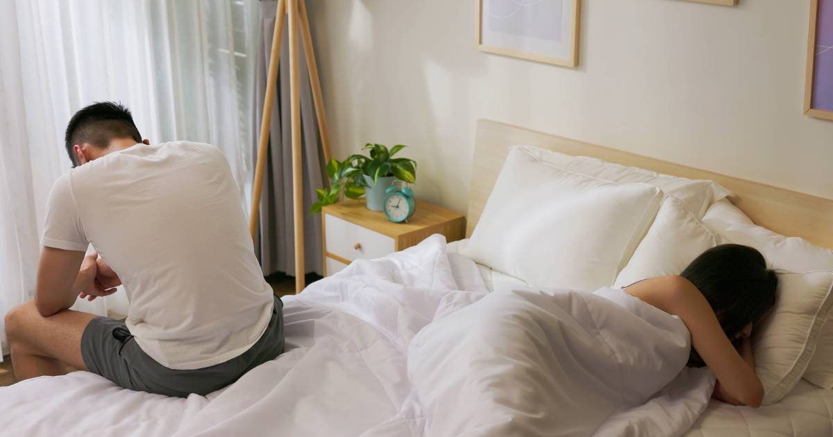 Marriage relationship problems, a yound sad man feeling upset after fight with his wife