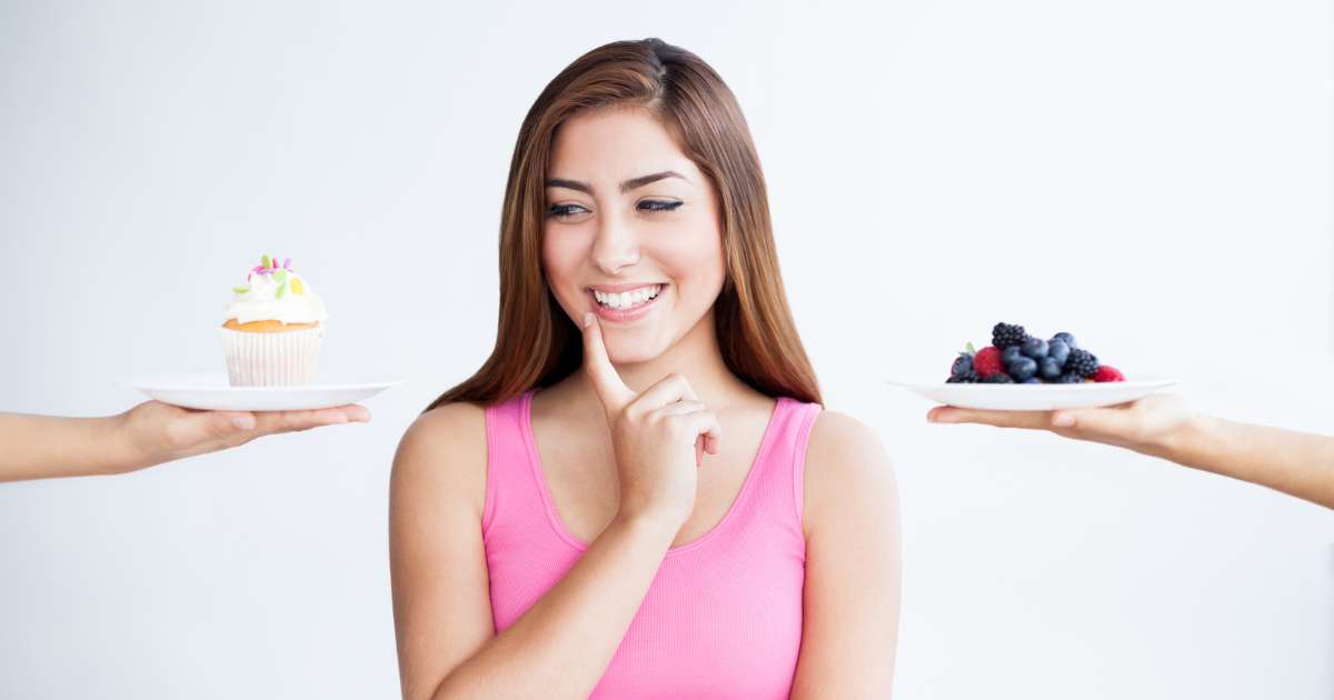 woman deciding what to eat